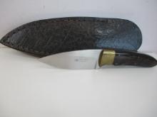 Tinus Beukes South Africa-Brass Pinned Bone Fixed Blade Knife