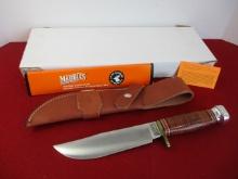 Marble's Gladstone-Leather Aluminum Brass Half Guard 7" Combat Knife