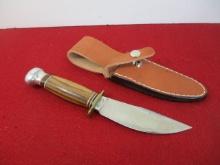 Marble's Gladstone-Wood/Aluminum Brass Full Guard Fixed Blade Knife