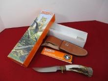 Marble's Gladstone-BISON Stag Carver Crown Fixed Blade Knife