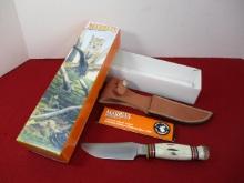 Marble's Gladstone-BISON 1999 Stag Fixed Blade Knife