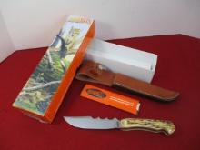 *Marble's Gladstone-Stag Bone Custom Hunting Knife