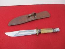 Marble's Gladstone-Wood/Brass Fixed Blade Knife