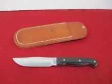 Marble's Gladstone-Brass Pinned Handle Caper Fixed Blade Knife