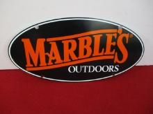 Marble's Gladstone- "Marble's Outdoors" Aluminum Advertising Sign