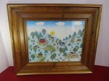 June Fey Signed Framed Artwork