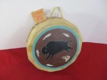 Native Spirit Tom-Tom Drum w/ Bison Decorations