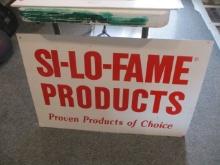 Si-Lo-Fame Products 2-Sided Metal Advertising Sign