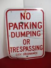 No Parking Reflective Metal Sign