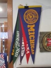 Mixed Big 10 Felt Pennants-Lot of 6