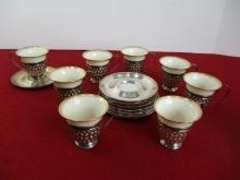 Lenox Sterling Silver Demitasse Cup and Saucer Set