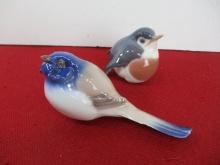 Royal Copenhagen Denmark Porcelain Birds Pair