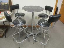 Craftsman Industrial Bar Table w/ Four Chairs