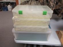Fishing Storage Tackle Boxes-Lot of 4