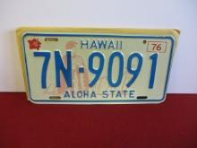 1976 Hawaii NOS License Plate