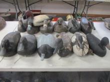 Hand Carved Wooden Canadian Maritime Decoys-Lot of 13 (B)