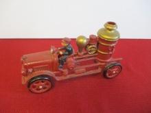 Cast Iron Pumper Fire Truck Toy