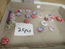 Mixed Political Buttons-Lot of 25