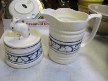 Pitcher and Covered Dish Set