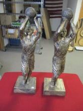 Pair of 24" Basketball Statues