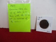 ***1804 Liberty Cap Large One Cent Coin