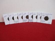 Mixed 1880's and 1890's Indianhead Pennies-Lot of 9