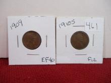 1900's Wheat Pennies-Lot of 2