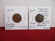 1914 Wheat Penny Pair