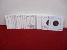 1930's-1940's Mixed Wheat Pennies-Lot of 18