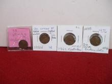 Error Wheat Pennies-Lot of 4