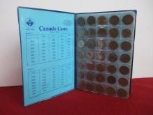Canadian Cents Collector Book with Coins
