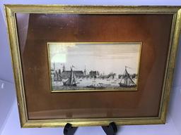 17th Century Engraving London Bridge
