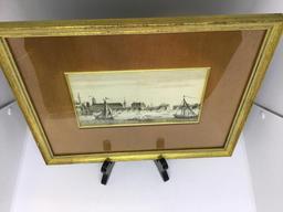 17th Century Engraving London Bridge