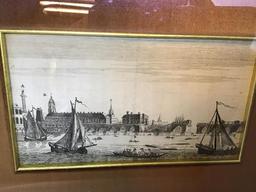 17th Century Engraving London Bridge