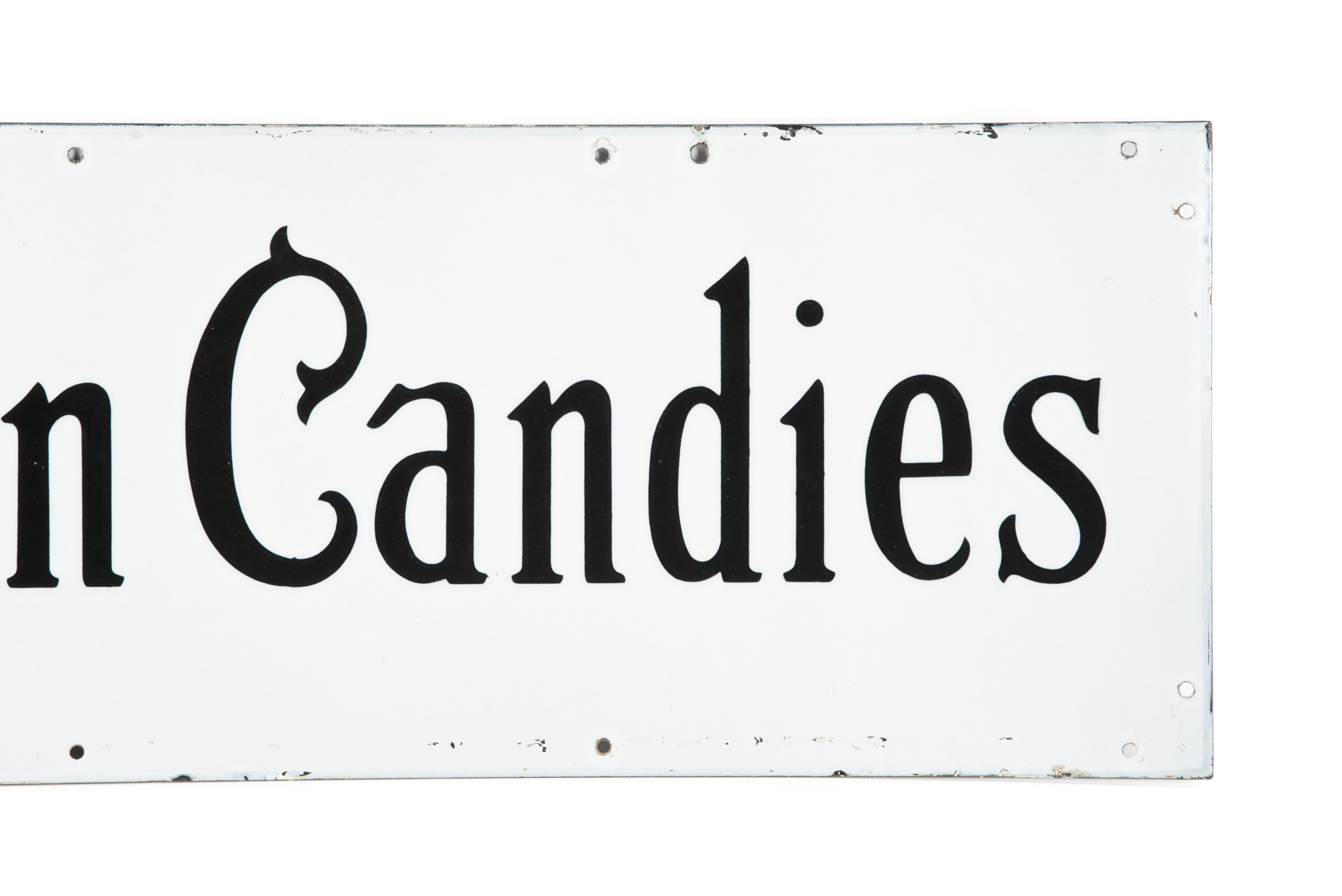 Mary Lincoln Candies Porcelain Sign