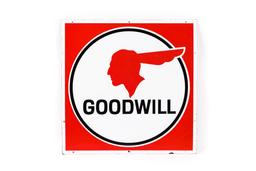 Pontiac Full Feather Goodwill Porcelain Sign