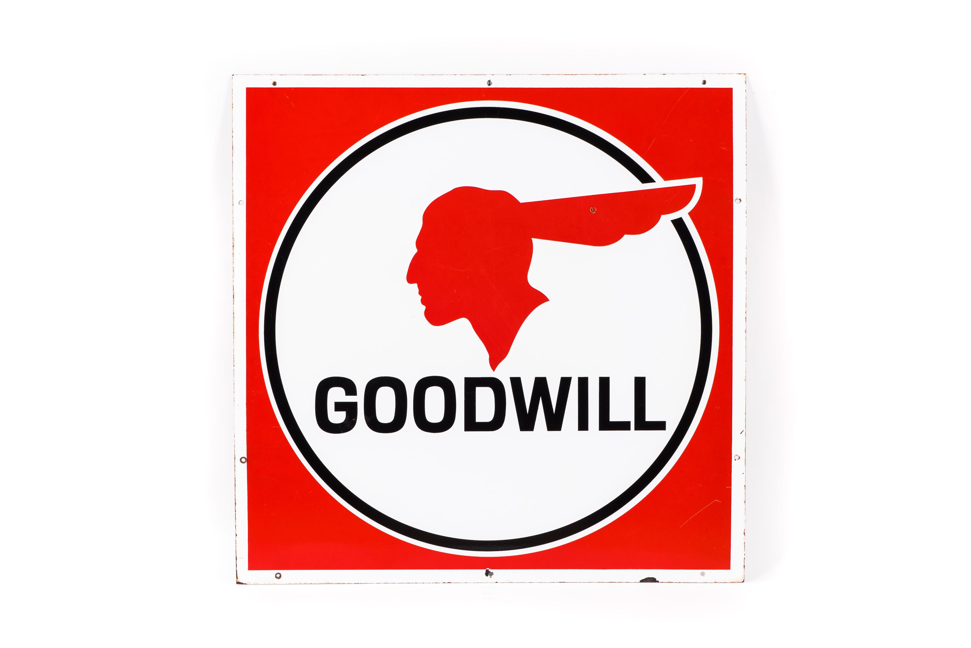 Pontiac Full Feather Goodwill Porcelain Sign