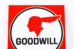Pontiac Full Feather Goodwill Porcelain Sign
