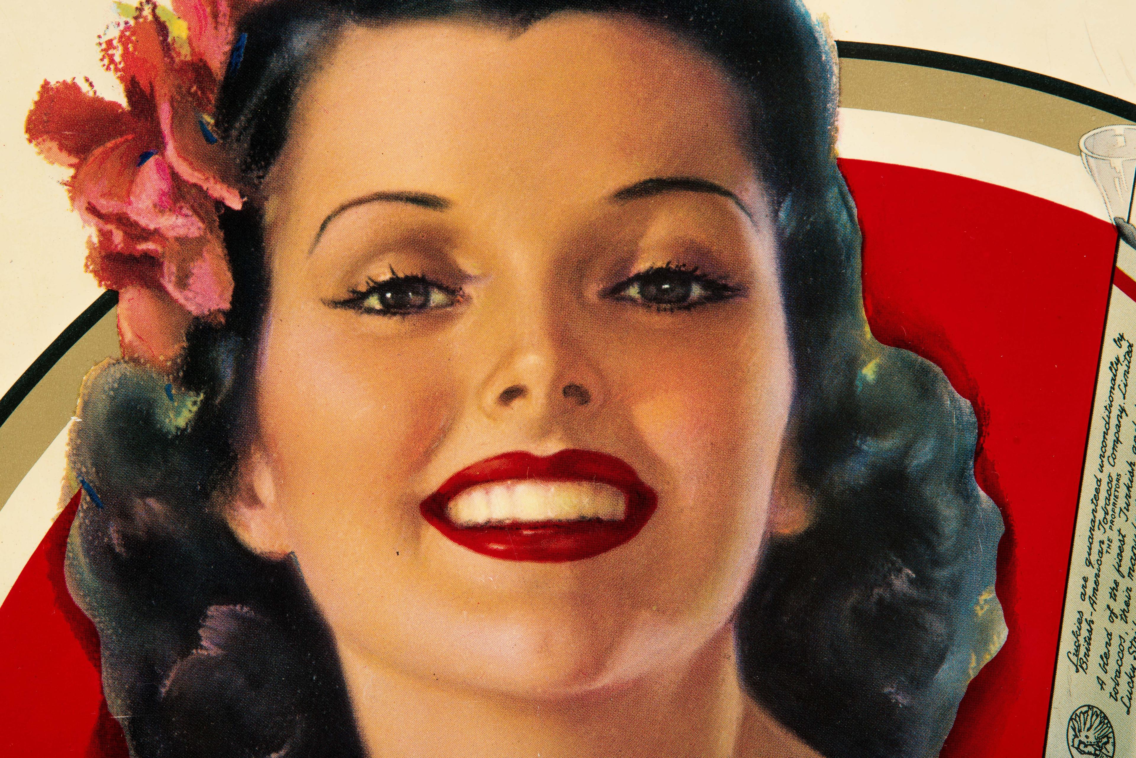Lucky Strike Cigarettes Framed Tin Sign
