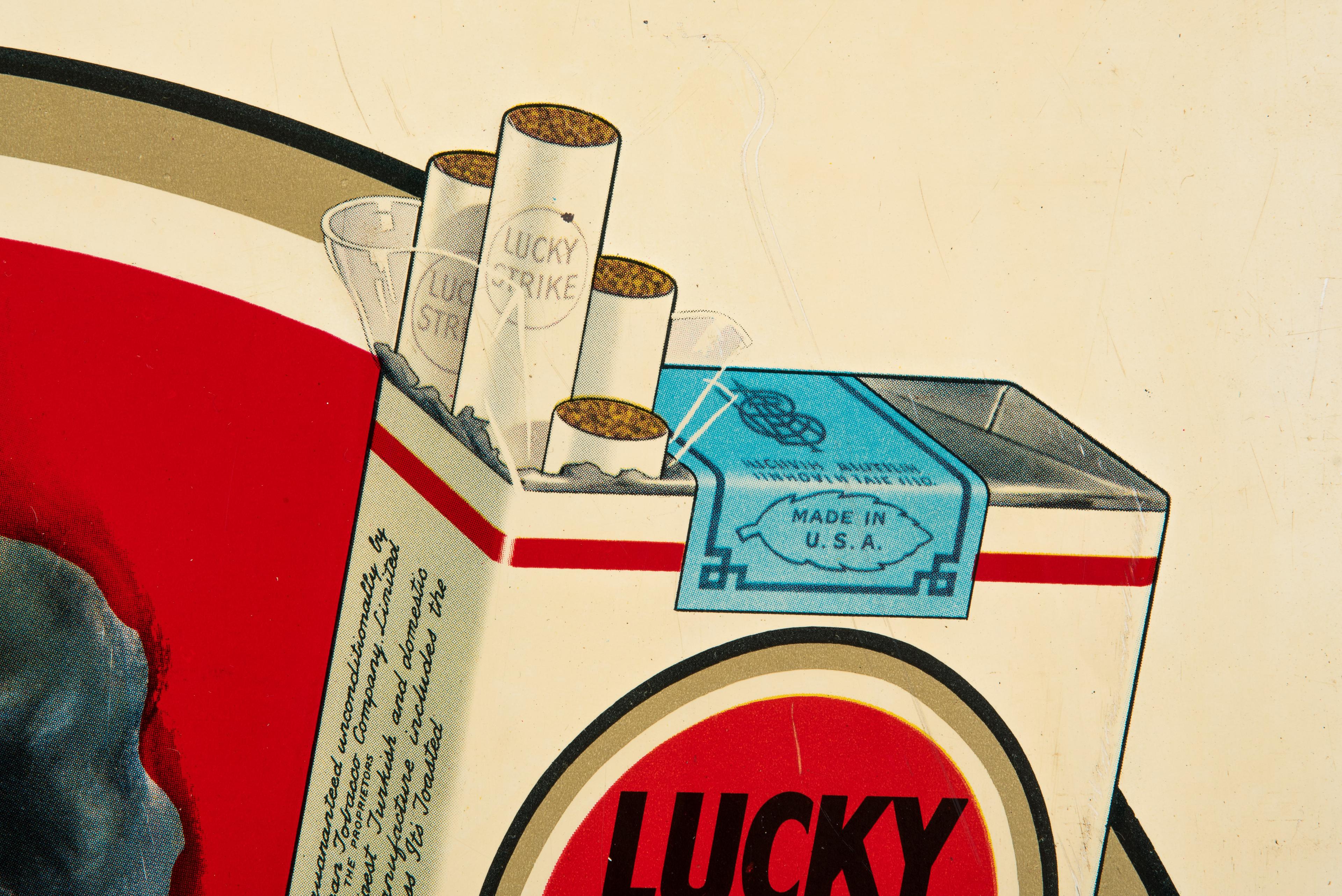 Lucky Strike Cigarettes Framed Tin Sign