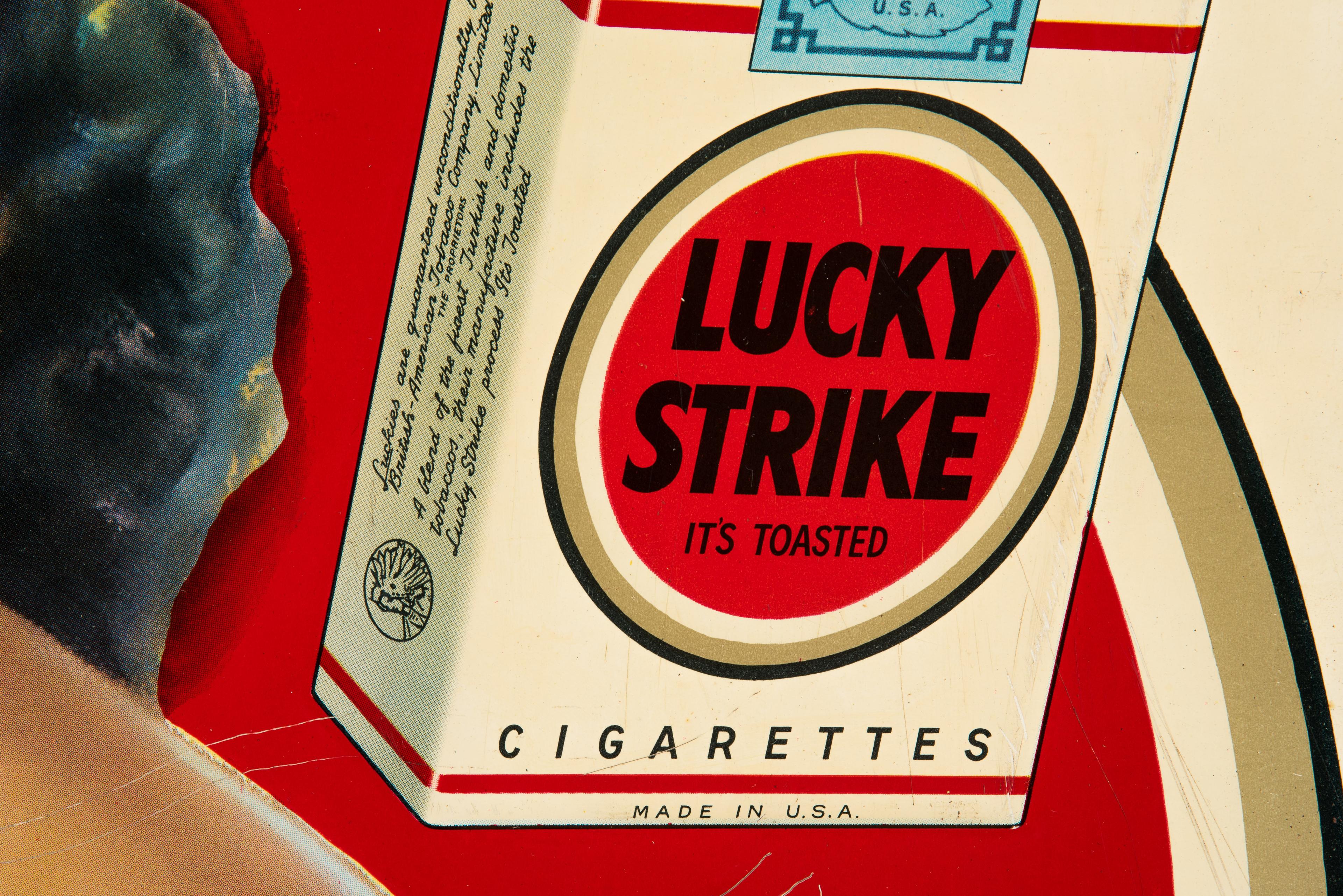 Lucky Strike Cigarettes Framed Tin Sign