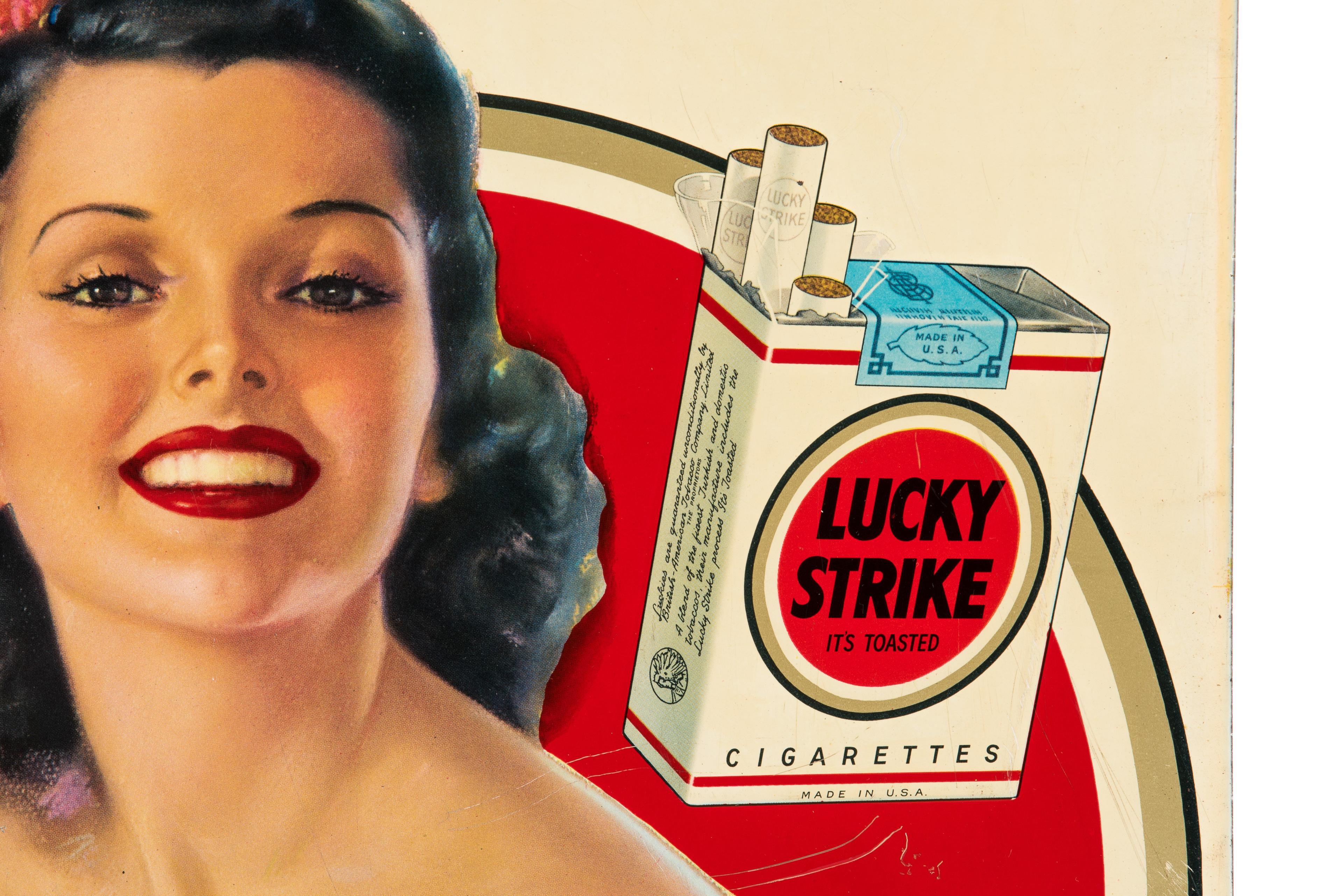 Lucky Strike Cigarettes Framed Tin Sign