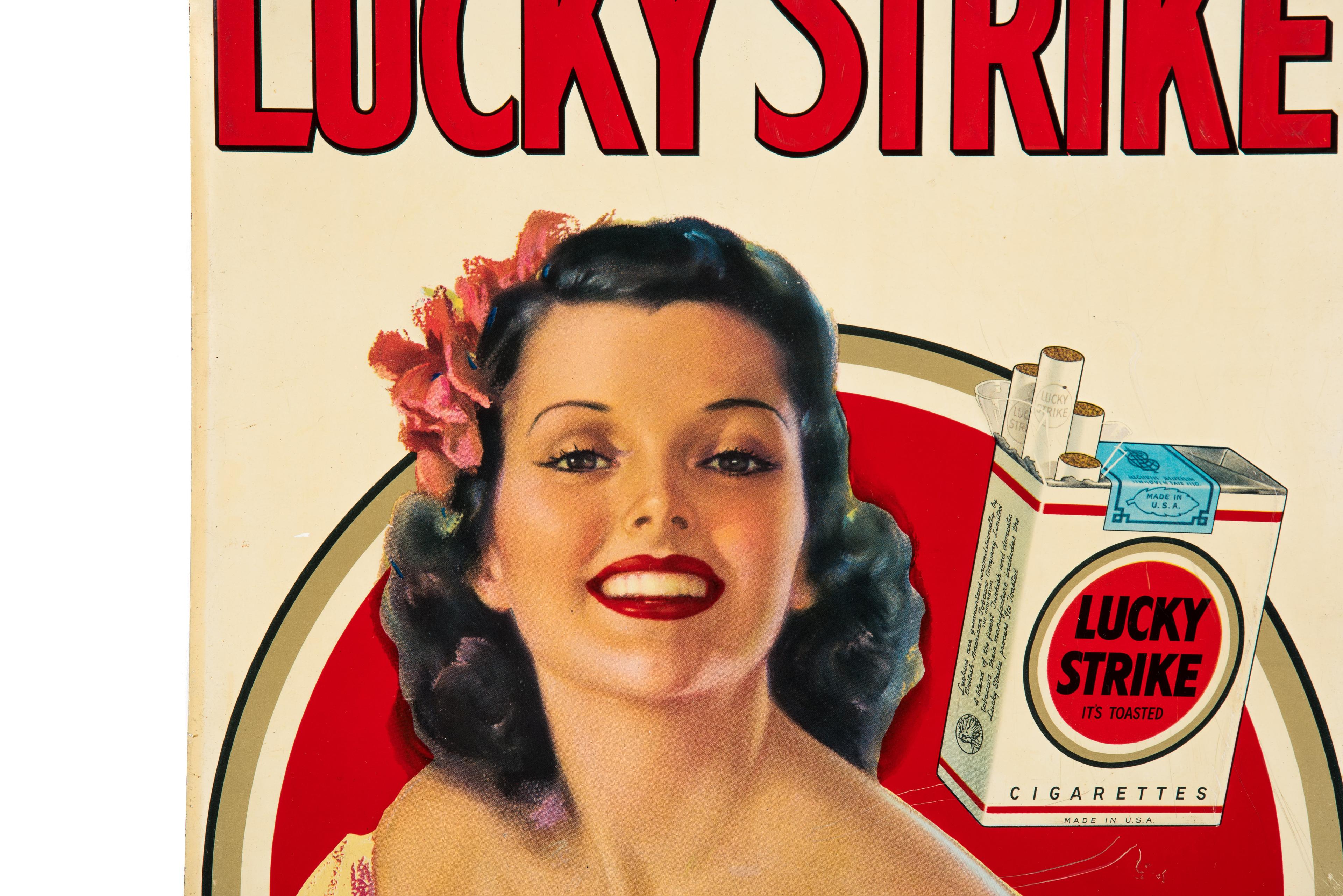 Lucky Strike Cigarettes Framed Tin Sign