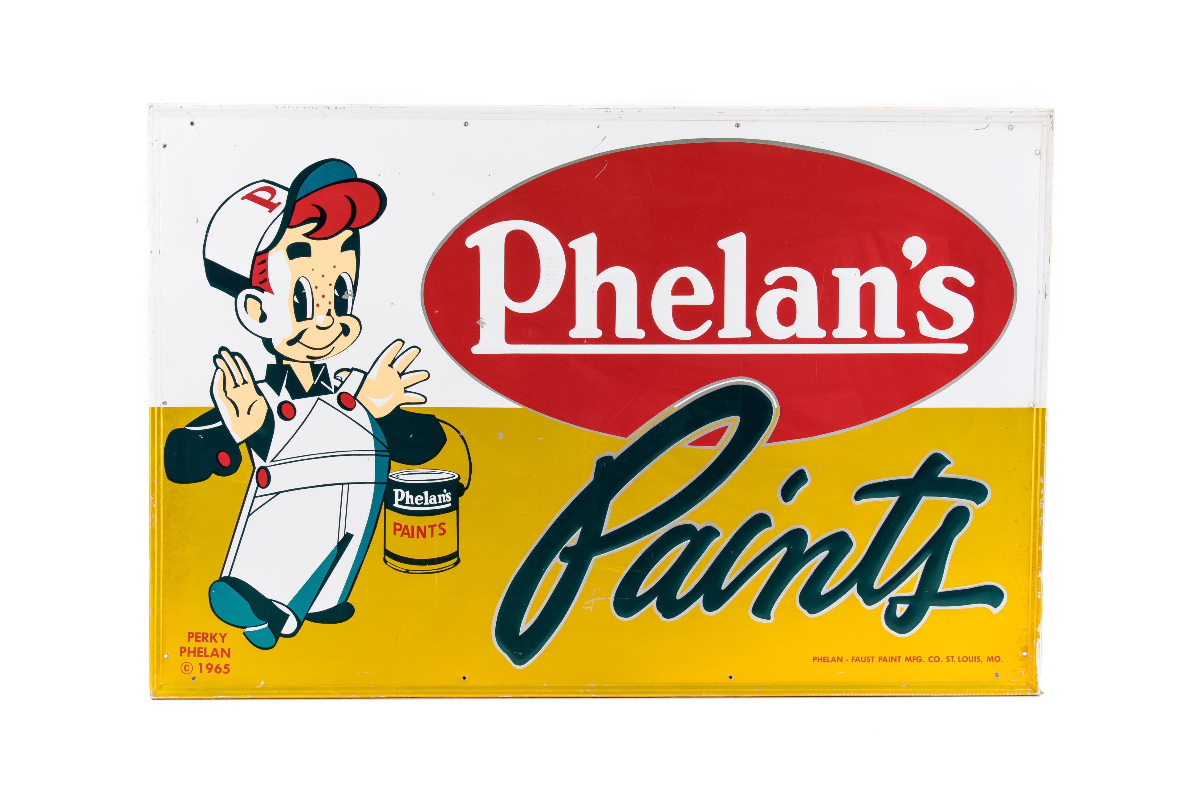 Phelan's Paints Large Tin Sign