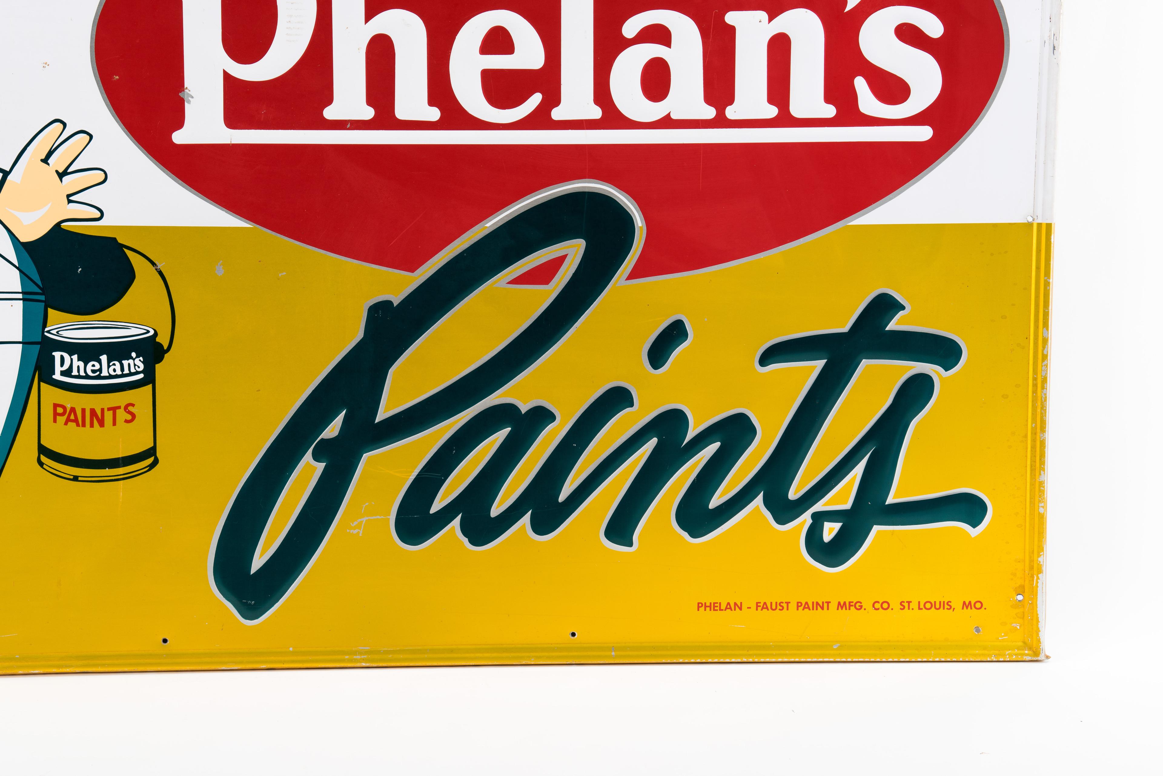 Phelan's Paints Large Tin Sign