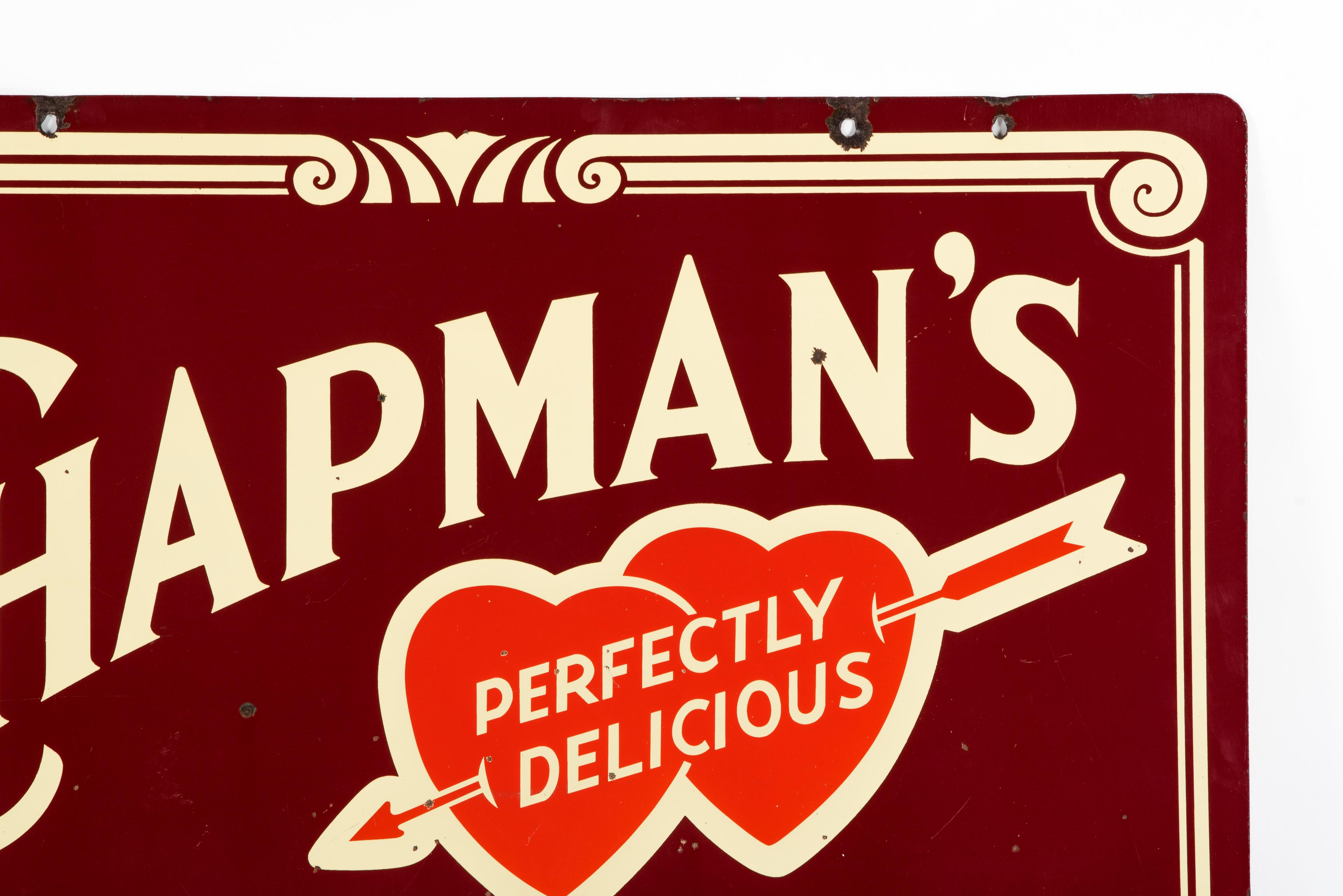 Chapman's Ice Cream Porcelain Sign