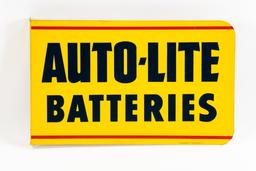 Auto-Lite Batteries Tin Flange Sign