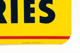 Auto-Lite Batteries Tin Flange Sign