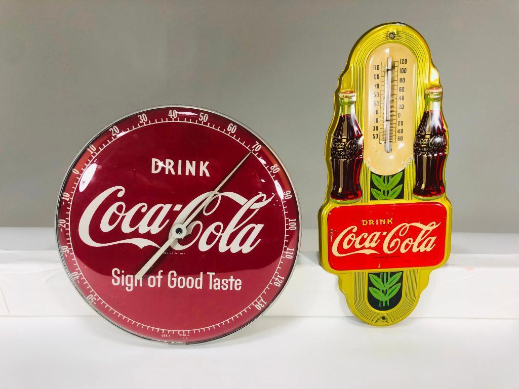 Lot Of 2 Coca Cola Thermometers