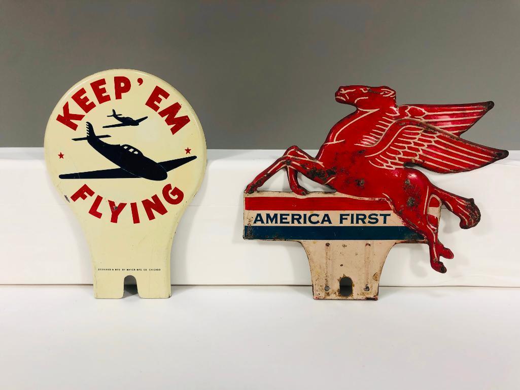 Lot Of Two License Plate Toppers